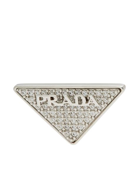 prada triangle earrings.